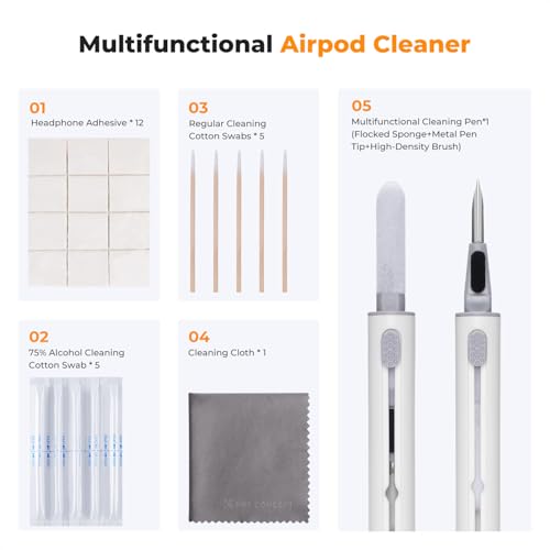 K&F CONCEPT 8-1 Cleaner Cleaning Tool Kit for Cleaning Bluetooth Earphones