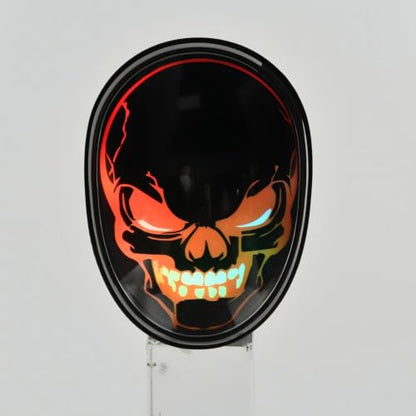 Halloween Ghost Bluetooth Speaker, Spooky Funny Skull Mini Speaker Wireless (Dark Black) - color: Dark Black