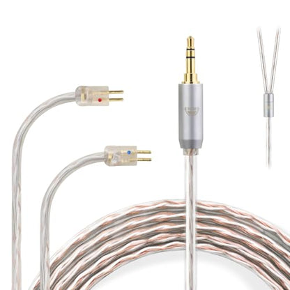 0.78 2PIN to 3.5mm 4 Core Upgraded Replacement Earphones Cable IEM Cable for Astell&Kern Diana/Final A3000/A4000/A5000 64 Audio U12t/U18t IEMs 3.94FT