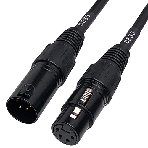 CNCESS 4-Pin XLR Male to Female Balanced Extension Cable, 6 ft, 2-Pack - size: 6 Feet, 2-Pack