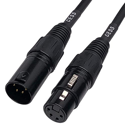 CNCESS 4-Pin XLR Male to Female Balanced Extension Cable, 6 ft, 2-Pack - size: 6 Feet, 2-Pack