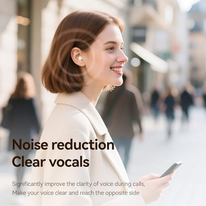 Flat Sleep Earbuds for Side Sleepers, Invisible Mini Earbuds for Small Ear Canals, Bluetooth 5.4, 66H Battery, Noise Blocking, Waterproof, LED Display for Sleep, Work & Travel（Black Gunmetal）