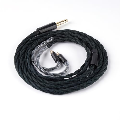 NICEHCK MeetEva IEM Cable, Silver Plated Copper Alloy Earbuds Upgrade Cords, Silver Plated OFC in Ear Monitor Cables for Audiophile Musician Replacement Cord (3.5mm with MMCX) - size: 3.5mm with MMCX