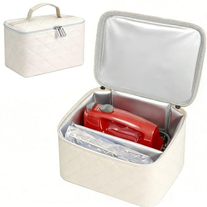 Hand Mixer Storage Case for KitchenAid 5, 6, 7 and 9 Speed Mixers - color: Light Beige