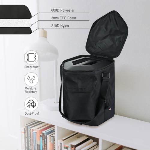 Travel Carrying Case for Bose S1 Pro/Bose S1 Pro+, Slip Cover Case with Shoulder Strap &Accessory Pocket, Portable Carry Bag Holder w Handle Strap for Bose Speaker (Black)