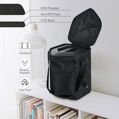 Travel Carrying Case for Bose S1 Pro/Bose S1 Pro+, Slip Cover Case with Shoulder Strap &Accessory Pocket, Portable Carry Bag Holder w Handle Strap for Bose Speaker (Black)