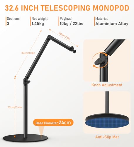 Camera Round Base Mount Desk Stand