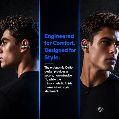 Open-Ear Clip-On Earbuds Bluetooth 6.0 Wireless Headphones Open Ear Buds