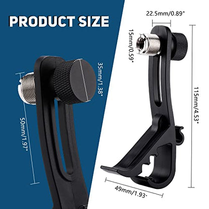 Facmogu 2PCS Drum Microphone Clip, Adjustable Mic Mount Clamp Holder | Mic Securing Clip Shockproof Drum Mounts | For Professional Drum Recording Studio Drum Recording Musical Instrument