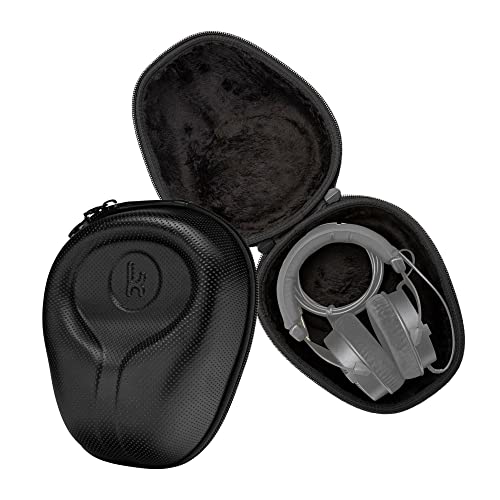 Knox Gear Universal Hard Shell Headphone Case | Plush velvet interior, 360-degree zipper closure, Fits 4-inch earcup models