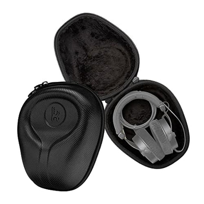 Knox Gear Universal Hard Shell Headphone Case | Plush velvet interior, 360-degree zipper closure, Fits 4-inch earcup models