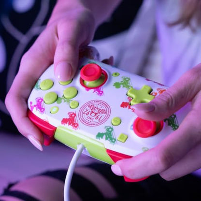 PDP REMATCH Enhanced Wired Controller, Officially Licensed for Nintendo Switch, Switch Lite & Switch - OLED Model, Nintendo Switch 2, Compatible Gamepad, Customizable Programmable Buttons, Super Mario Kart Racers (Multicolor) - color: Mario Kart Racers