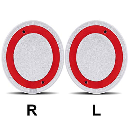 Professional Replacement Ear Pads for Beats Solo 2 & Solo 3 Wireless On-Ear Headphone/Soft Protein Leather/Noise Isolation Memory Foam/Strong Adhesive Tape/Cloud Like Comfort/Extra Durable - color: White