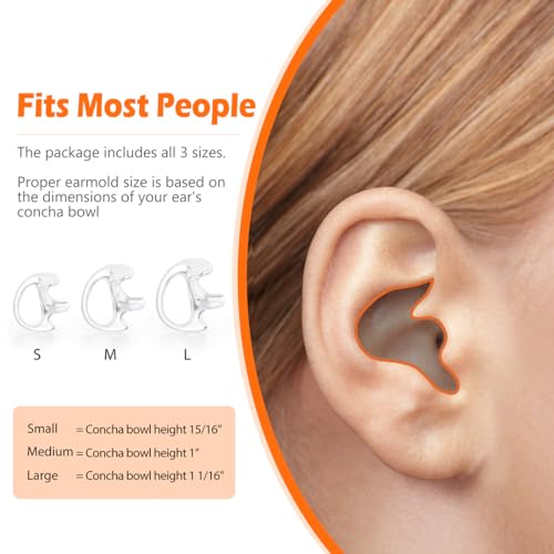 Zeadio 8-Pair Pro-Grade Covert Surveillance Earbud, Replacement Ear Insert, Silicon Earmold Earplug for Two-Way Radio Earpiece Audio Coil Tube, Compatible with Motorola/Kenwood ect (16pcs) - style: Pair of 8