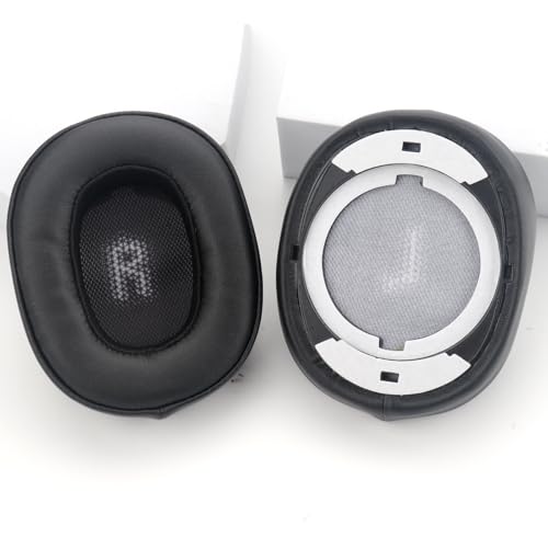 E55BT Replacement Ear Pads Ear Cushions Compatible with JBL E55BT E55 (E55 BT) Over-Ear Wireless Headphones Softer Protein Leather Noise Isolation Memory Foam Earpads Ear Cups Cover (Black) - color: Black