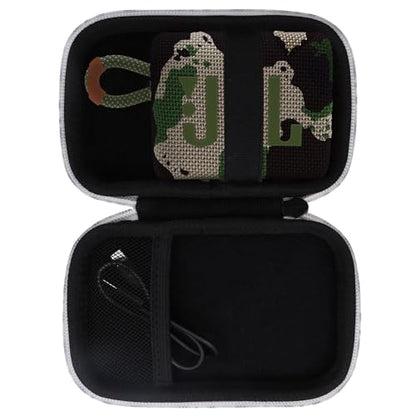 for JBL Go 5/4/3 Ultra Portable Speaker Hard Travel Case, Squad Camouflage | Protective Storage Bag with Mesh Pocket & Hand Strap, Shockproof EVA Carrying Box, Soft Lining - color: Squad Camouflage Case