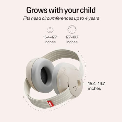 Alpine Muffy Baby Ear Muffs Noise Protection | Toddler Ear Protection | For babies up to 4 years | 24dB Sound Reduction | Baby Hearing Protection | Noise Reduction | Baby Essentials New Mom Gifts - color: Sand