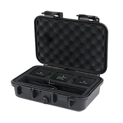 Liyirui Wireless Lavalier Mic Case for Wireless GO II Dual Channel | Wireless Lavalier Microphone Storage Case,with Foam,Compact Digital Wireless Microphone,Waterproof Safety Box