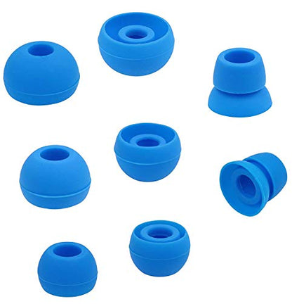 Blue Replacement Earbud Tips for Beats Powerbeats3 Wireless Stereo Headphones - Small, Medium, Large, and Double Flange (Blue) - color: Blue