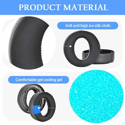 Pulse 3D Earpads Cushions Replacement for Sony PlayStation 5 Pulse 3D PS5 Headset,PS5 Cooling Gel Ear Pads Replacement Ear Cushions,Ear Cups Accessories with Noise Isolation Foam(Black) - color: Black-Gel