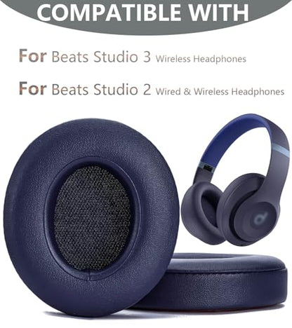 Replacement Ear Pads Compatible with Beats Studio 3 Wireless Dark Blue - color: dark blue