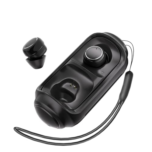 Mini Wireless Earbuds Bluetooth 6.0 in Ear Light-Weight Headphones,with 360-degree Rotating Charging case,ENC Noise Cancelling, Ergonomic Sport Headphone Headset for Gym/Running/Work(Black) - color: Black
