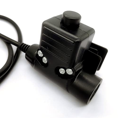 WODASEN Tactical U94 Push to Talk PTT Adapter Military Headset Connector US-Nato Wiring for Ailunce HD1 Retevis RT47 RT29 RT48 RT47v RT83 RT87 NR30 RB23 RB46 EX500 GP328plus Walkie Talkie