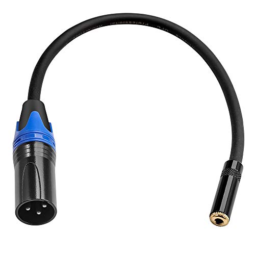 1/8 to XLR Male Cable,Balanced 3.5mm(1/8 inch) Female Stereo TRS Mini Jack to XLR Male Audio Converter Adapter Cable - 3.3 feet/1 m - size: 3.3 Feet
