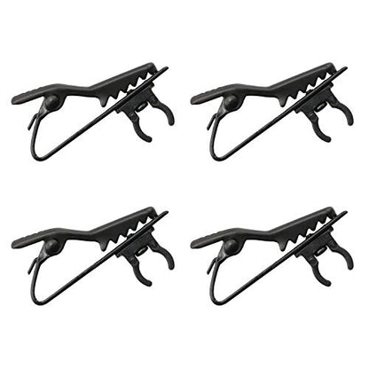 4pcs Metal Black Lapel Microphone Clip for Lapel Microphone, 6mm