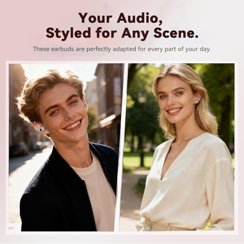 Starry Ear Cuff Wireless Headphones, Jewelry Open Ear Clip-on Earbuds, 30H Playtime, Bluetooth 6.0 Earring Earphones for Women, 2 Pairs Interchangeable Magnetic Crystals