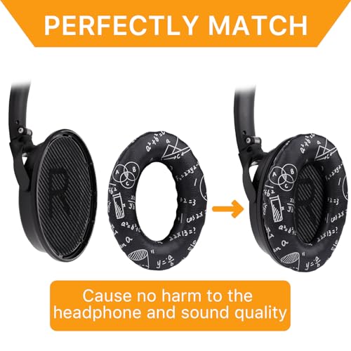 Replacement Ear Pads for Bose QC35 and QC35 II | EarPads Cushions with Noise Isolation Memory Foam, Softer Protein Leather, Added Thickness - color: Black-C-1