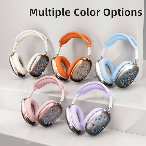 Cute Sea Turtles Clear Case for Airpods Max Headphones Unique Design Soft TPU Ear Cups Cover Anti-Scratch Silicone Ear Pad Protective Case Blue Ocaen Headband Cover for Apple Airpods Max - color: Seaweed turtle 02