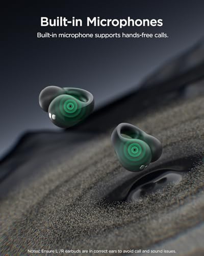 TALIX Open Ear Clip-On Wireless Bluetooth 6.0 Earbuds X7, Black | Ultra-Light 4.8g, LED Battery Display, Clear Sound, Bluetooth 6.0, Dual-Device Switching, IPX4 Sweatproof, Touch Control - color: Black