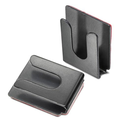 2PCS Black Radio Microphone Hanger, 36 x 30 x 10mm, Style1 | Adhesive Back, CB Microphone Holder, Metal Car Mic Hanger, For Cars Homes Offices - size: 36 x 30 x 10mm ,Style1