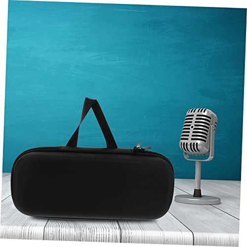 Portable Microphone Bag Protective Case Drop Resistant Small with Mesh Pocket for Mic and Digital Accessories Durable Shockproof Dustproof Carrying Handbag for Travel and Storage
