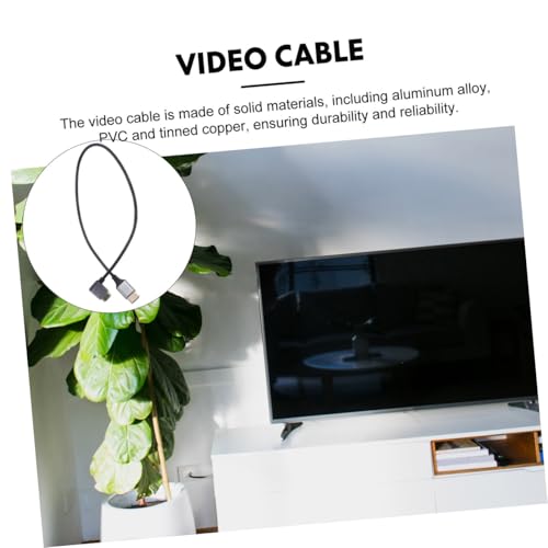 Right Angle Male to Male Video Cable 8k Compatibility for Tvs Computers Projectors and Home Theater