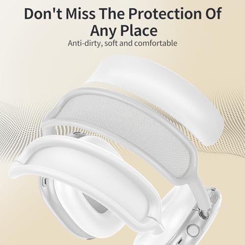 Fintie Case for AirPods Max 2 (2026) and AirPods Max 1 (2020/2024), Clear | Clear TPU Ear Cup Cover, Silicone Ear Pad and Headband Cover, Skin Protector Accessories - color: Clear