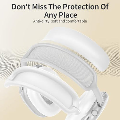 Fintie Case for AirPods Max 2 (2026) and AirPods Max 1 (2020/2024), Clear | Clear TPU Ear Cup Cover, Silicone Ear Pad and Headband Cover, Skin Protector Accessories - color: Clear