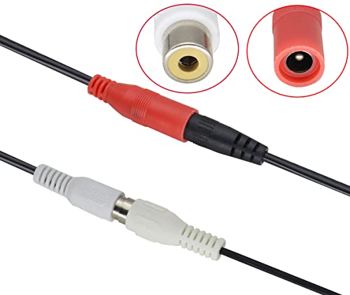 CCTV Microphone to RCA+DC5521 Audio Cable - color: 2plug-Mic