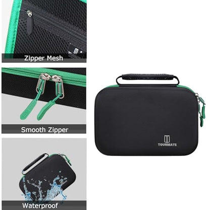 Tourmate Hard Storage Case Compatible for YAMAHA MG06X/MG06 6-Input/AG03/AG03 MK 2/AG06MK 2 Stereo Mixer, Protective Hard Shell Carrying Bag(CASE ONLY) (Black & Green) - color: Green Zipper