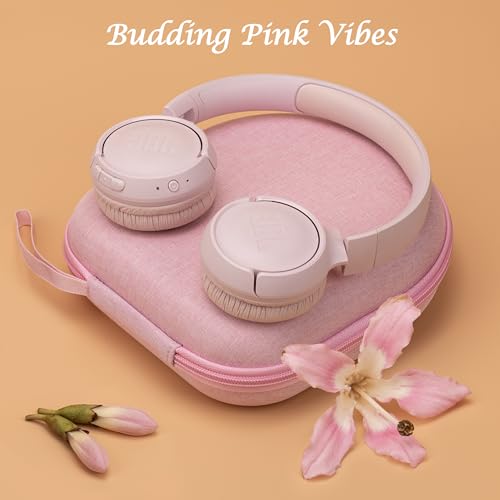 Ginsco Universal Headphone Case Compatible with JBL Tune 510BT 720BT, Sony WH-CH 720N/WH-CH520, with Sony/JBL/Soundcore Q20i Q30/BERIBES/TOZO/KVIDIO etc Wireless Headphones Pink - color: Pink