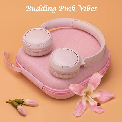 Ginsco Universal Headphone Case Compatible with JBL Tune 510BT 720BT, Sony WH-CH 720N/WH-CH520, with Sony/JBL/Soundcore Q20i Q30/BERIBES/TOZO/KVIDIO etc Wireless Headphones Pink - color: Pink