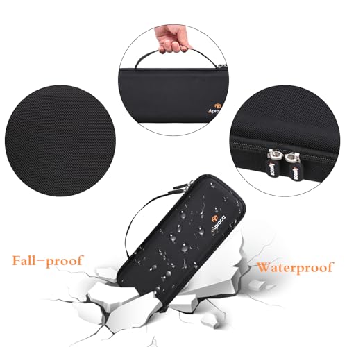 Aproca Case Compatible with talomen / ECHOMUSSY / JBL Wireless Two Microphone System, Handheld Dual Mic Storage Bag for Receiver, Batteries and Other Accessories (Case Only )