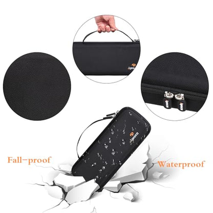 Aproca Case Compatible with talomen / ECHOMUSSY / JBL Wireless Two Microphone System, Handheld Dual Mic Storage Bag for Receiver, Batteries and Other Accessories (Case Only )