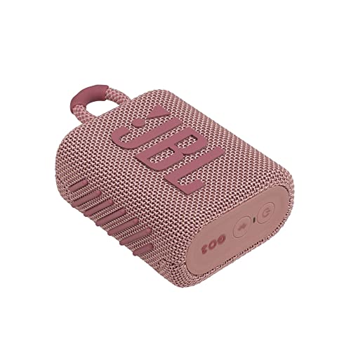 JBL Go 3: Portable Speaker with Bluetooth, Built-in Battery, Waterproof and Dustproof Feature - Pink (Renewed) - color: Pink
