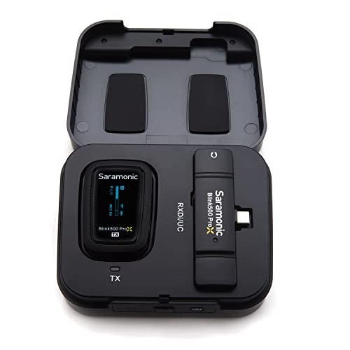 Saramonic Blink 500 Prox B5 Wireless Microphone System with Lavalier for iPhone15/16/17&Android, iPad, Mobile & Computers, USB C Mini Lapel Microphone Wireless for Video Recording, Streaming