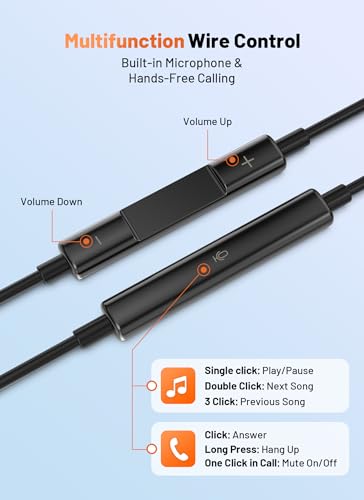 USB C Headphones for iPhone 17/16/15,Wired Earbuds USB C for Galaxy S26 25 | Wired Earbuds with Clear Mic & Remote, HiFi Stereo，Noise Isolation, Wired Headphones for iPhone 17/16/15,Galaxy - size: 1 Pack