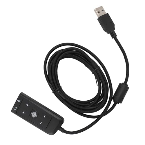 USB Audio Converter, Plug and Play with Microphone Support and Volume Control, Aux Adapter for Gaming PC Laptop Travel Office Use