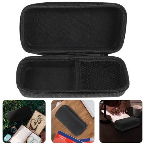 Totority Black Padded Microphone Storage Box Eva Carrying Case with Shockproof Protection and Built Mesh Pocket for Cordless Mic Travel and Studio Use