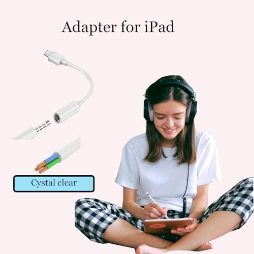 USB C to 3.5mm Female Headphone Jack Adapter for Audio